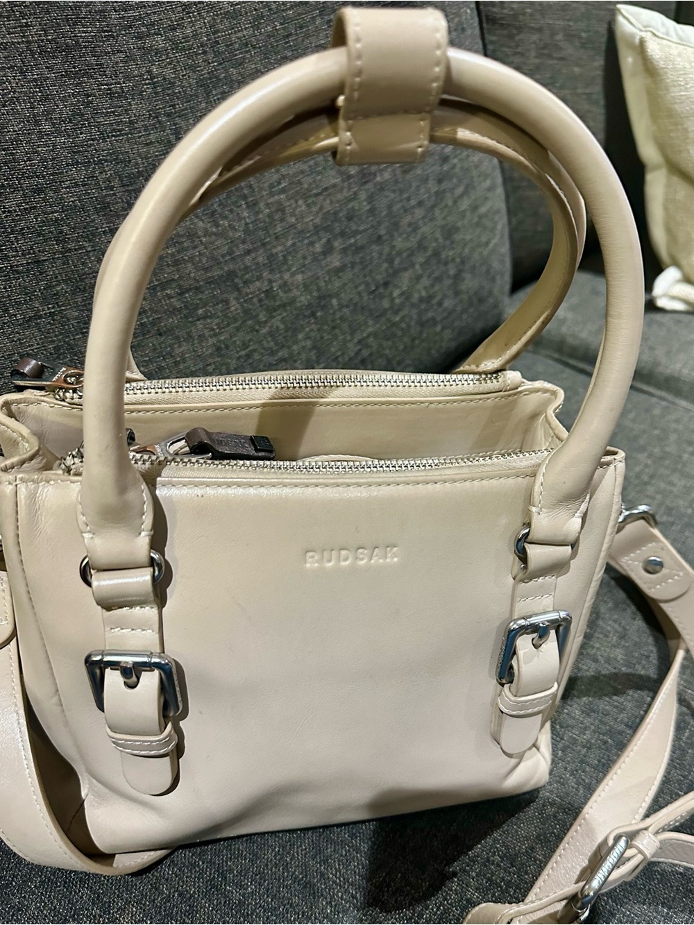 RUDSAK Beige Satchel Bag